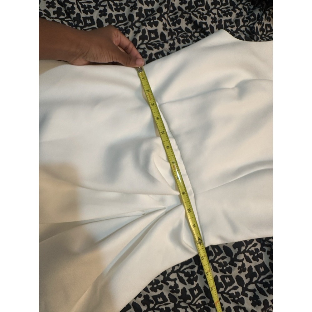 ELLIATT Ivory Folded Draped Mini Dress Size XS Sleeveless Bridal Cocktail Party - Picture 6 of 8
